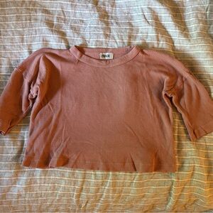 Ribbed Pink Cotton Top